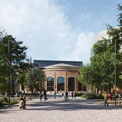 Pedestrian Level view of Garden Square